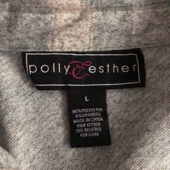 Polly & Ester plaid button down shirt - Picture 2 of 2